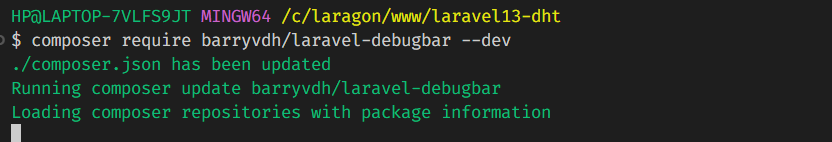 Instalasi Laravel Debugbar | Laravel 13 DHT